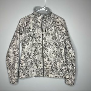 The North Face White & Gray Floral Bionic size Medium Jacket
